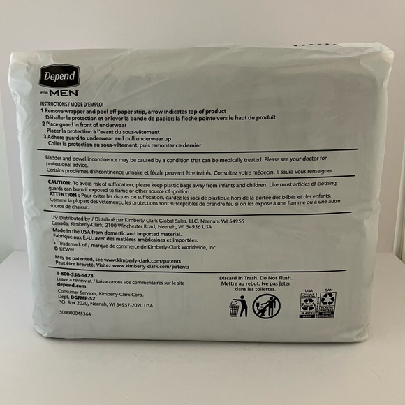 Depend for Men Guards MAXIMUM for larger Surges 52 Count, NEW w/ original Pkg. - Picture 4 of 5